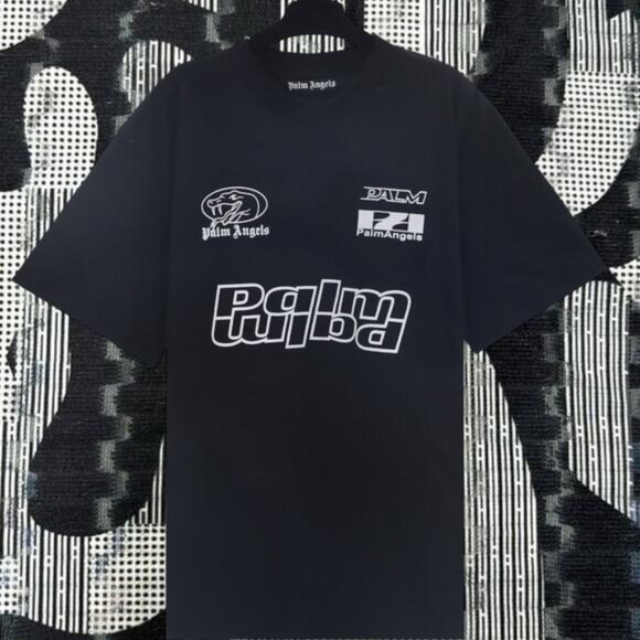 Palm Angels Men's round neck T-shirt with short sleeves - Picture 1 of 4